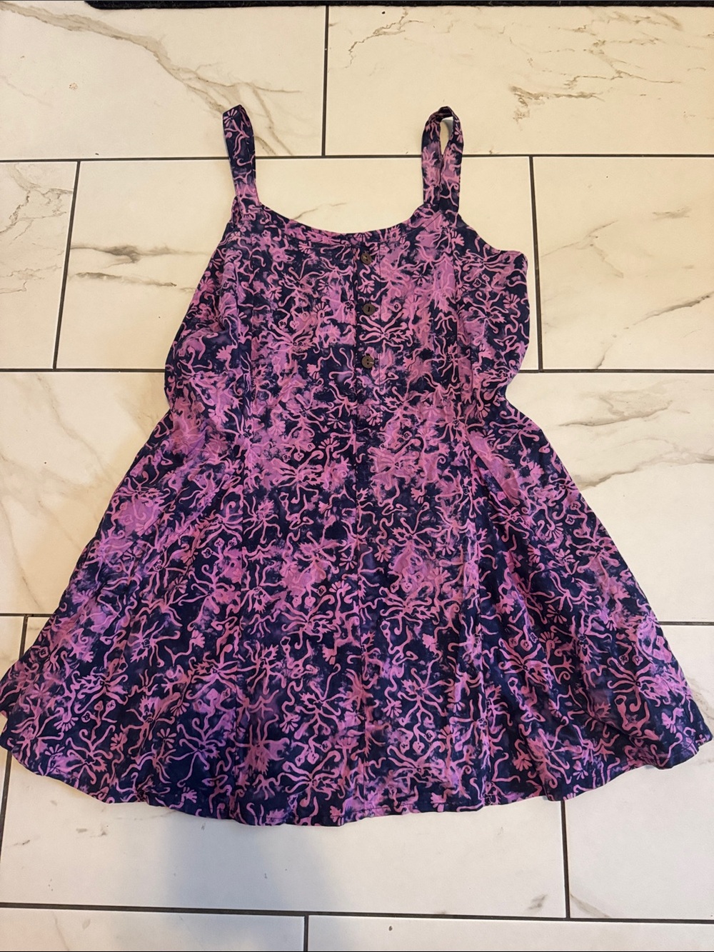 Ron Jon Purple and Pink Floral-Patterned Sundress